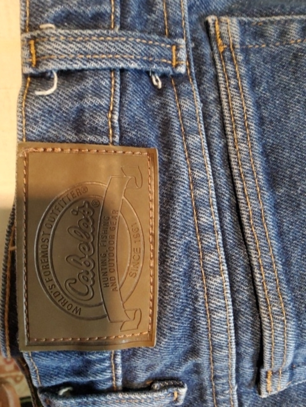 Carhartt Men's Blue Denim Jeans Interior  Fully Lined With Flannel.